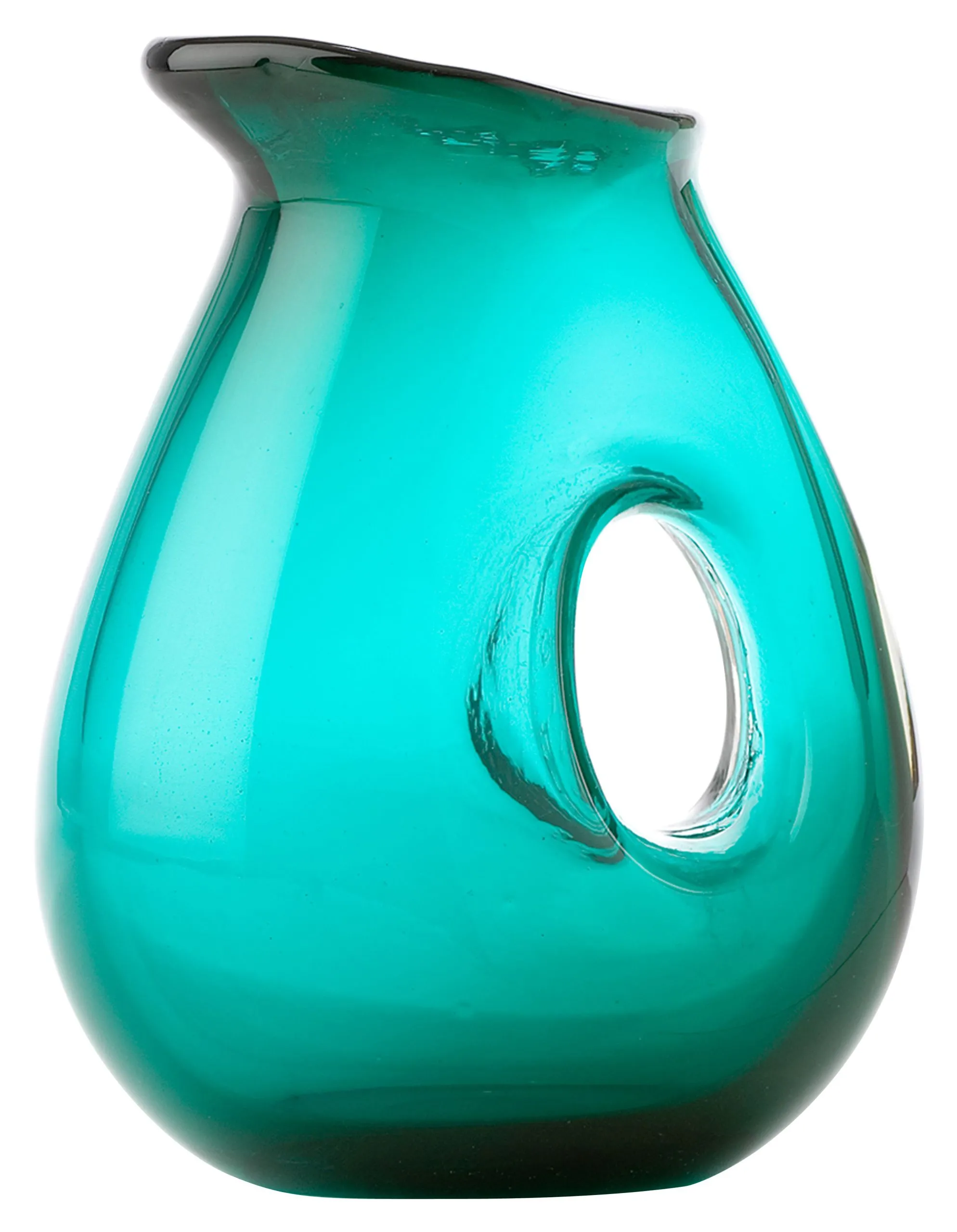 Carafe verre Vert JUG WITH HOLE