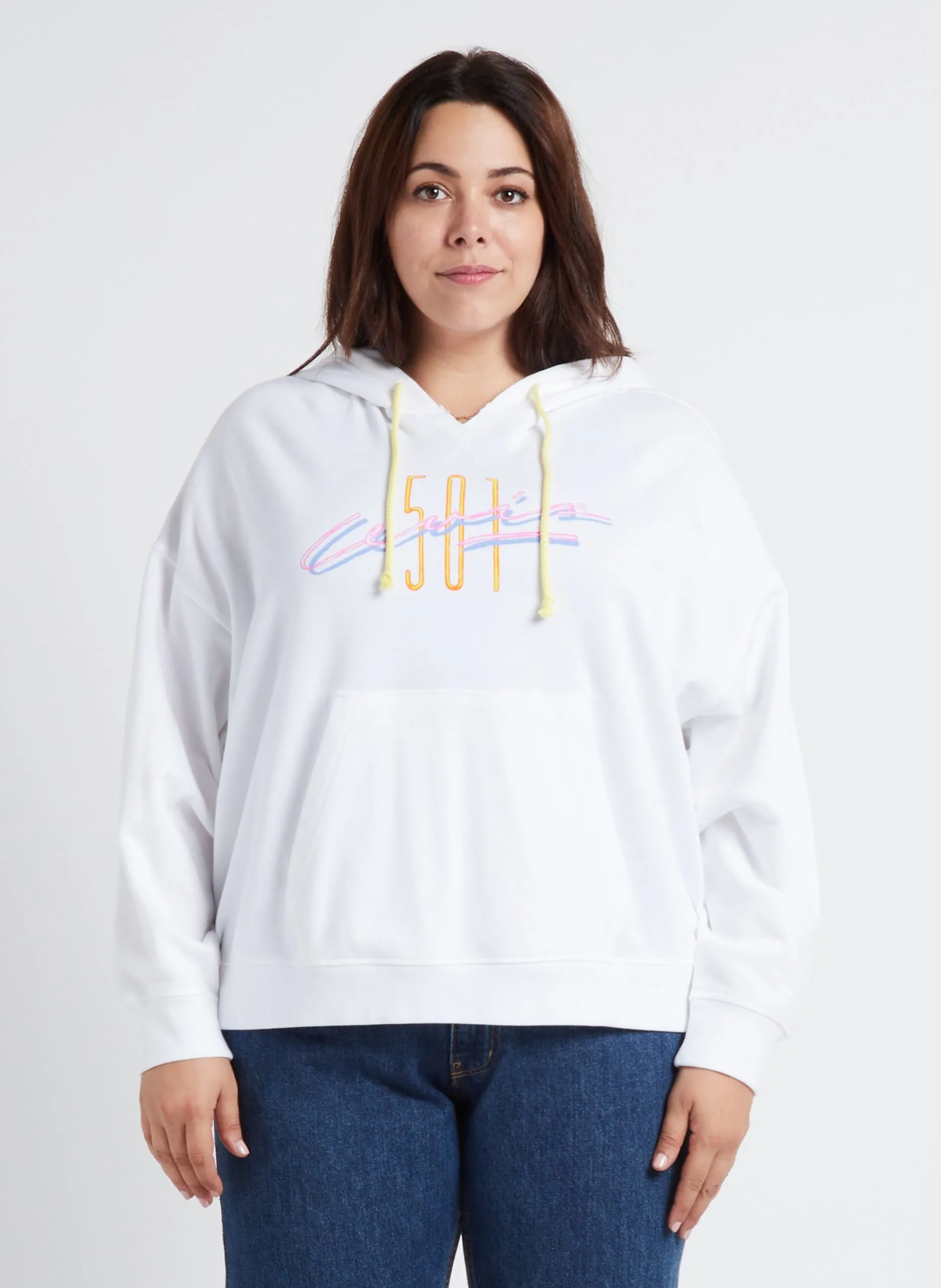 Sweat sérigraphié en coton mélangé Blanc PL GR AUTHENTIC HOODIE