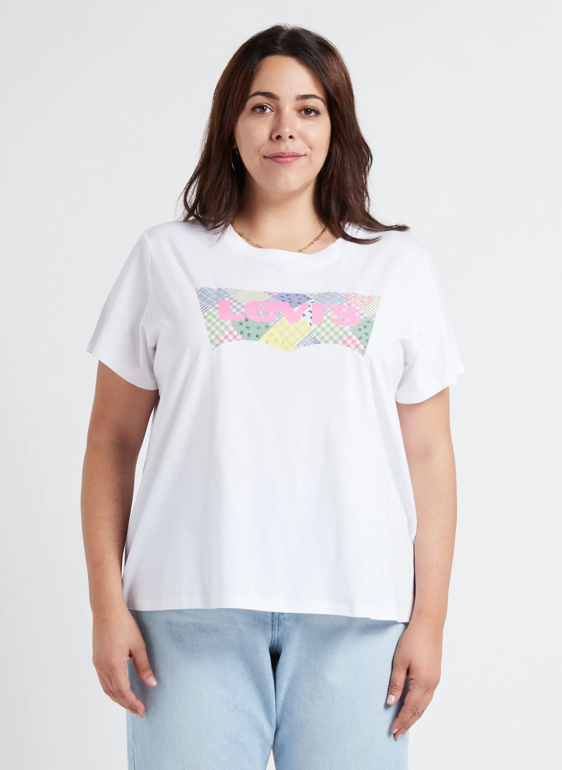 Tee-shirt col rond sérigraphié en coton Blanc PL PERFECT TEE