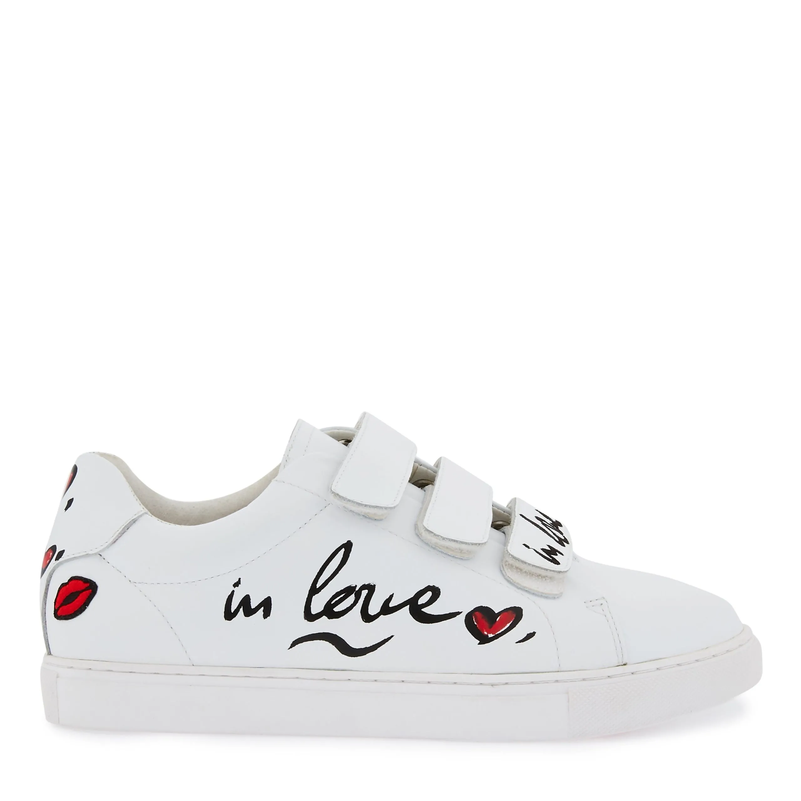 Sneakers en cuir Blanc EDITH IN LOVE GRAF