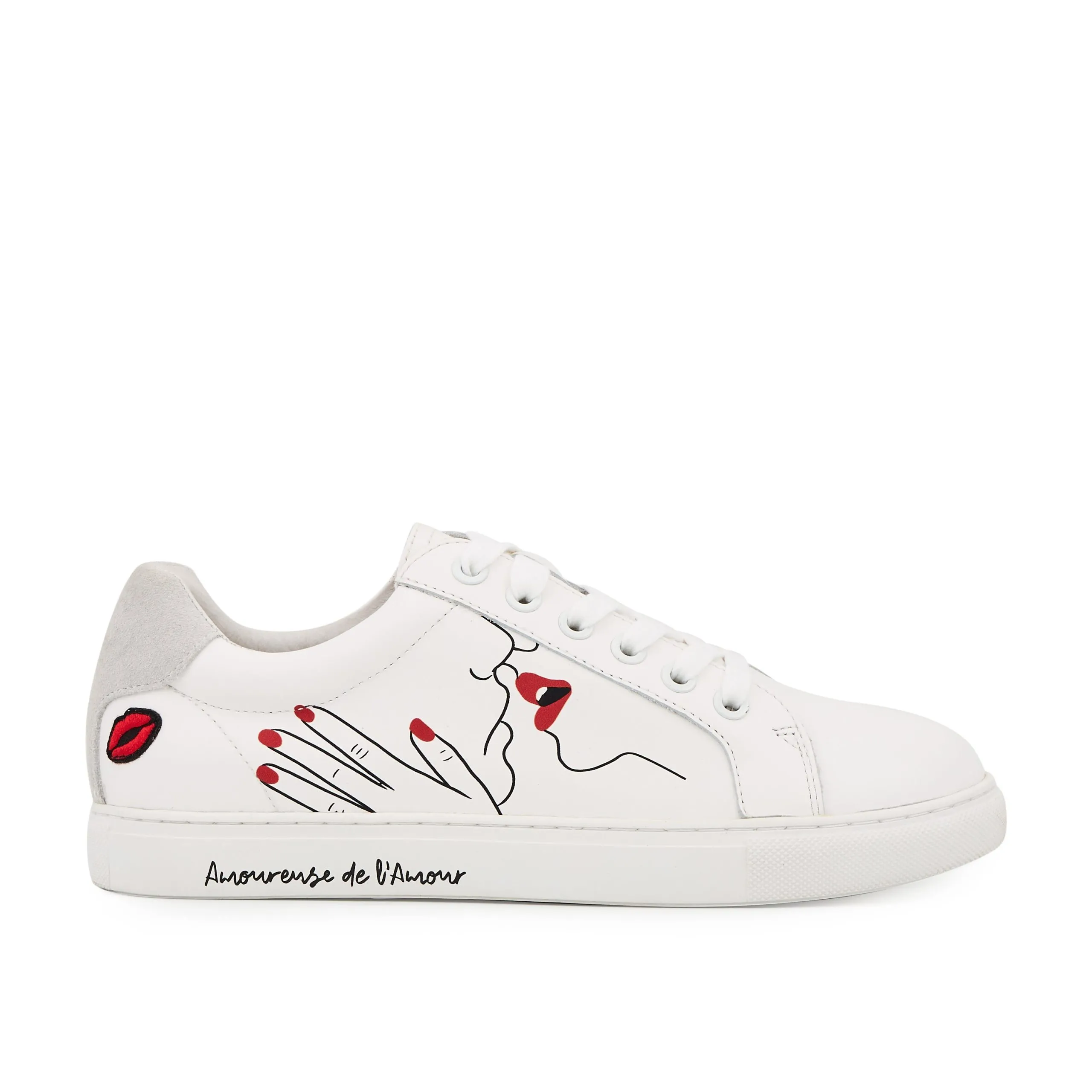 Sneakers en cuir Blanc SIMONE ARTDESMAUX AMOUREUSE