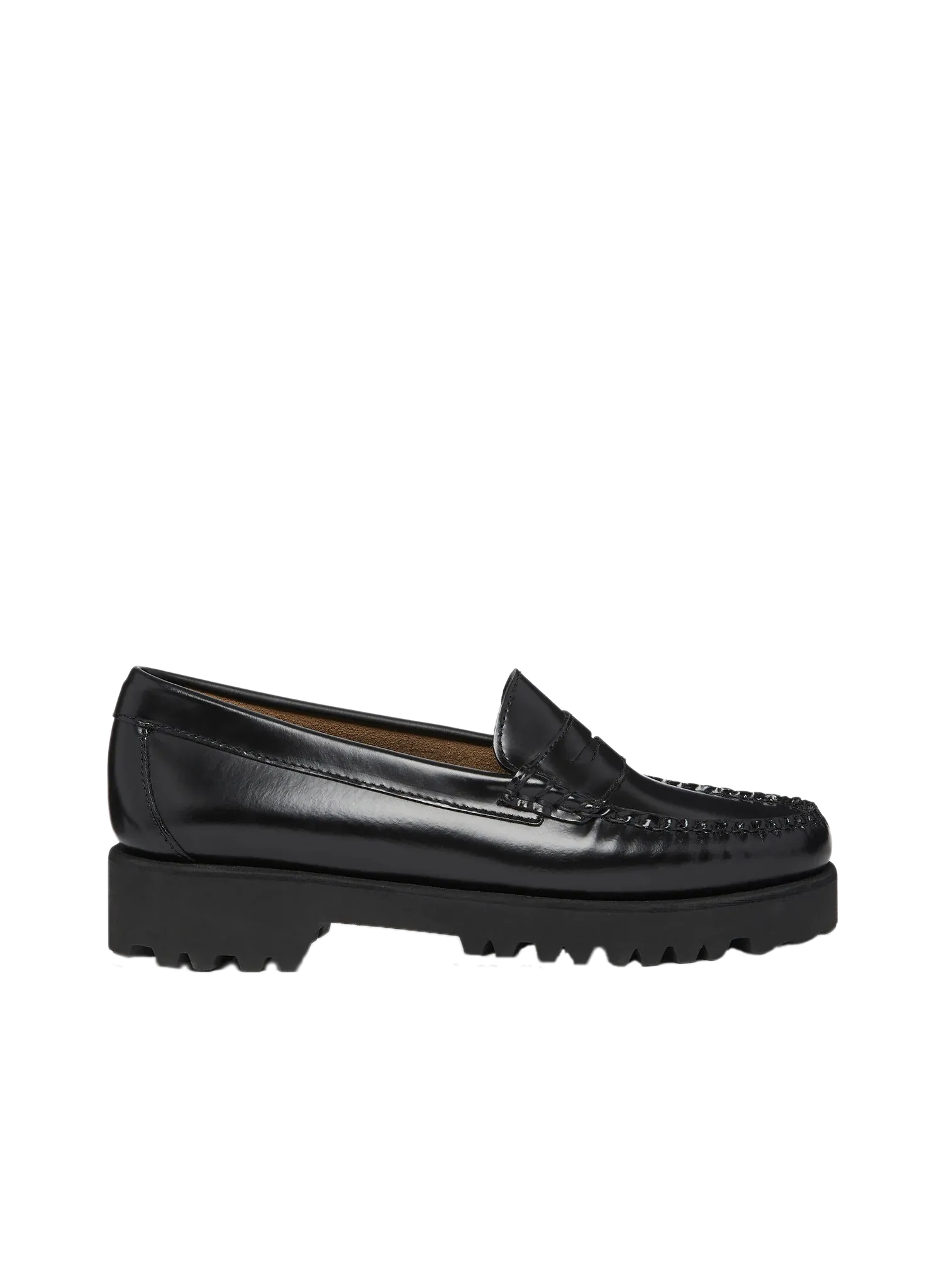 Mocassins en cuir lisse Noir WEEJUN 90 PENNY