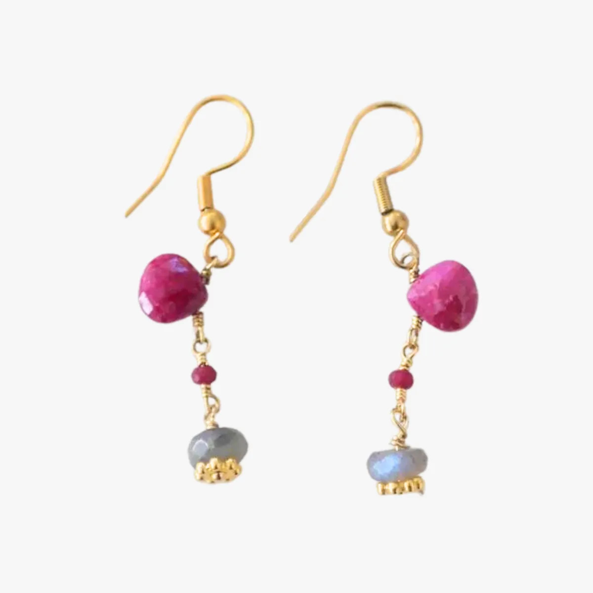 Boucles d'oreilles rubellite Rose MAHITA