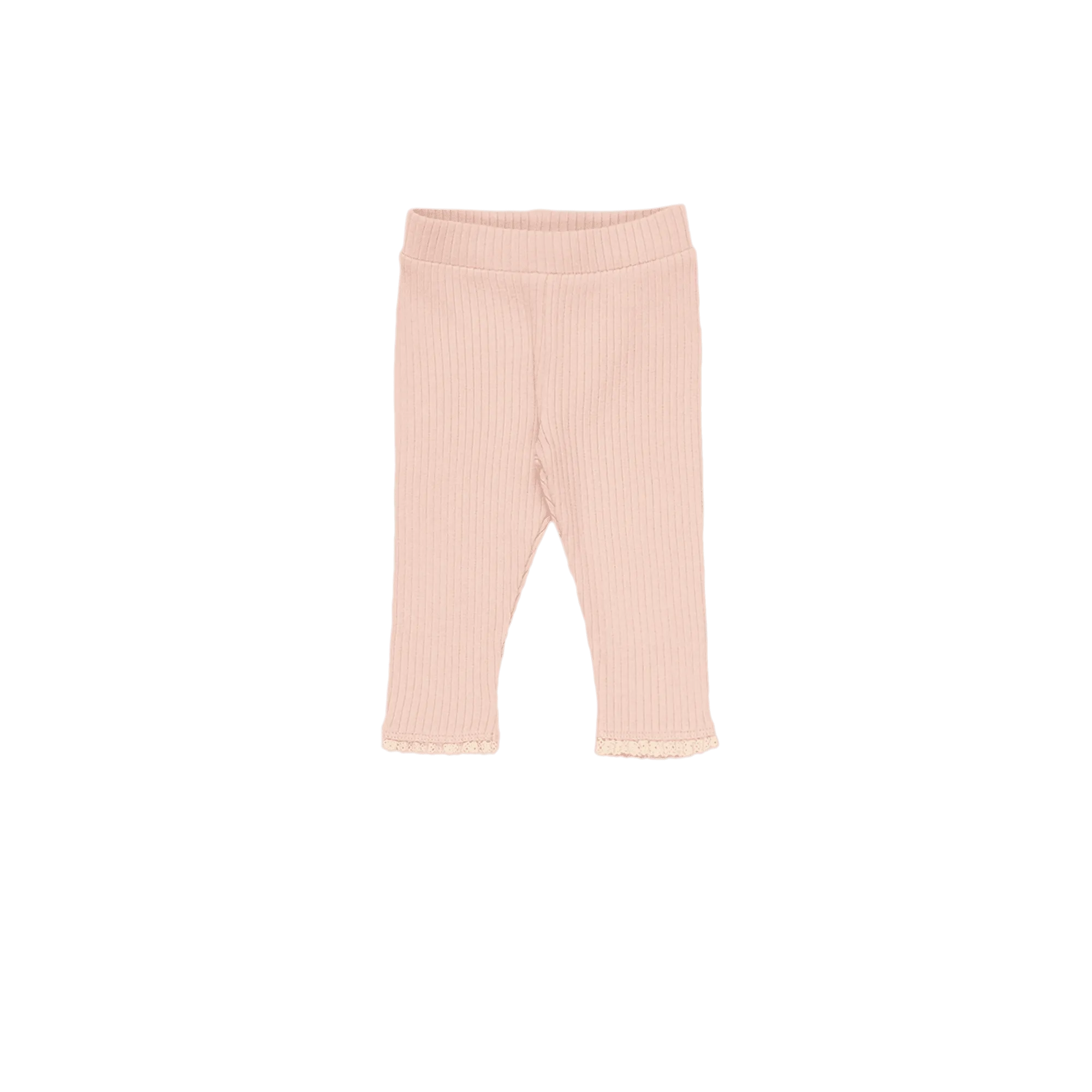 Legging côtelé en coton mélangé Rose BETSY