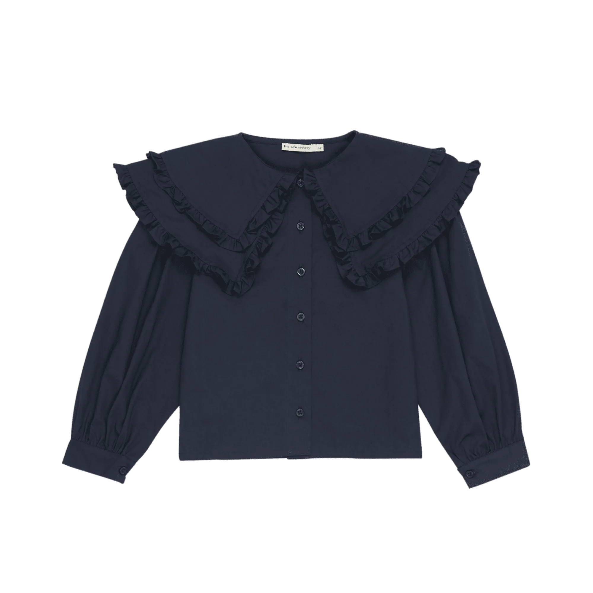 Chemise droite en coton organique Bleu JIMENA