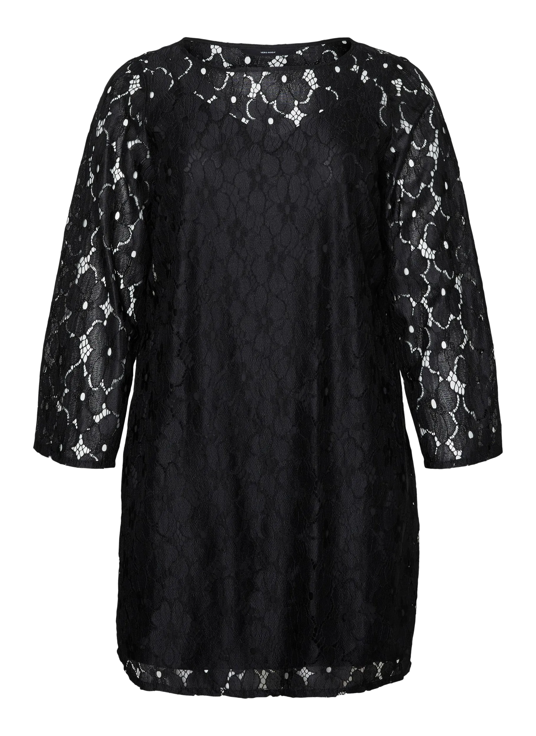 Robe courte droite à col rond Noir SEJA