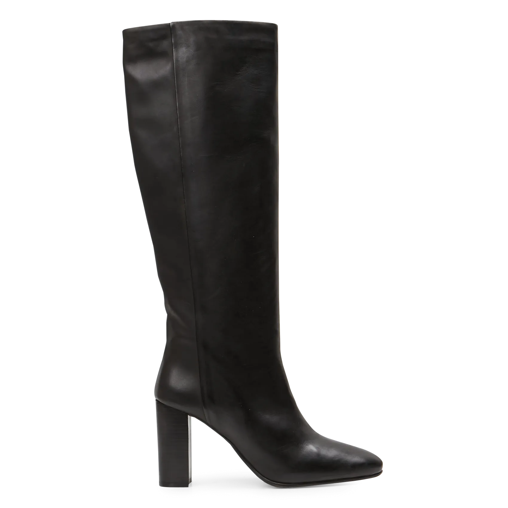 Bottes à talon en cuir Noir VENEZUELA