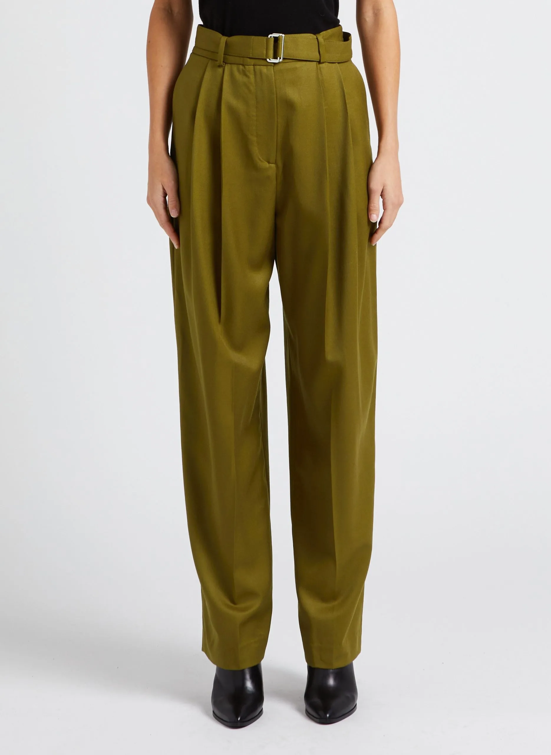 Pantalon tailleur droit Vert CHICAGO