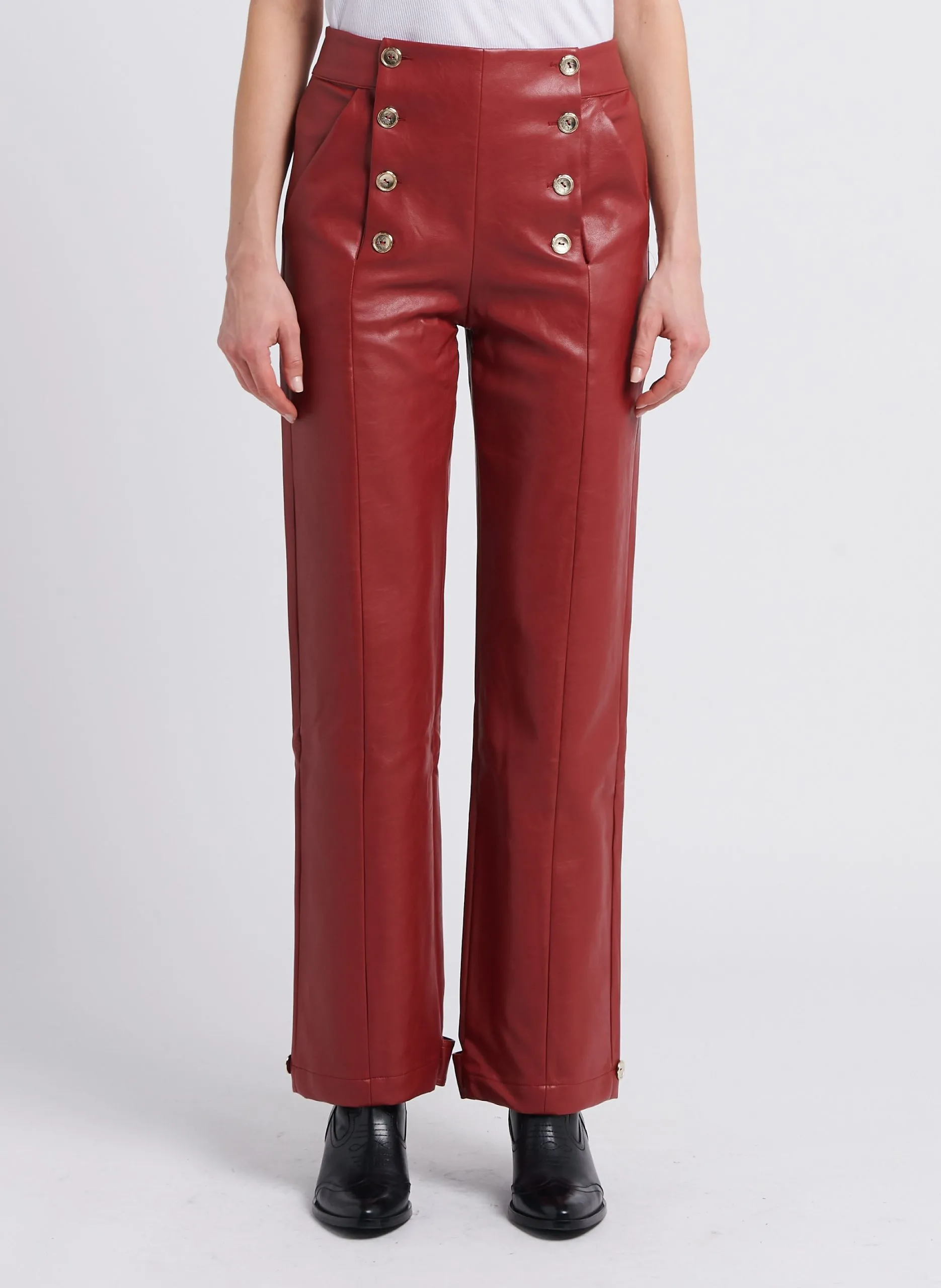 Pantalon large Rouge POPPY S