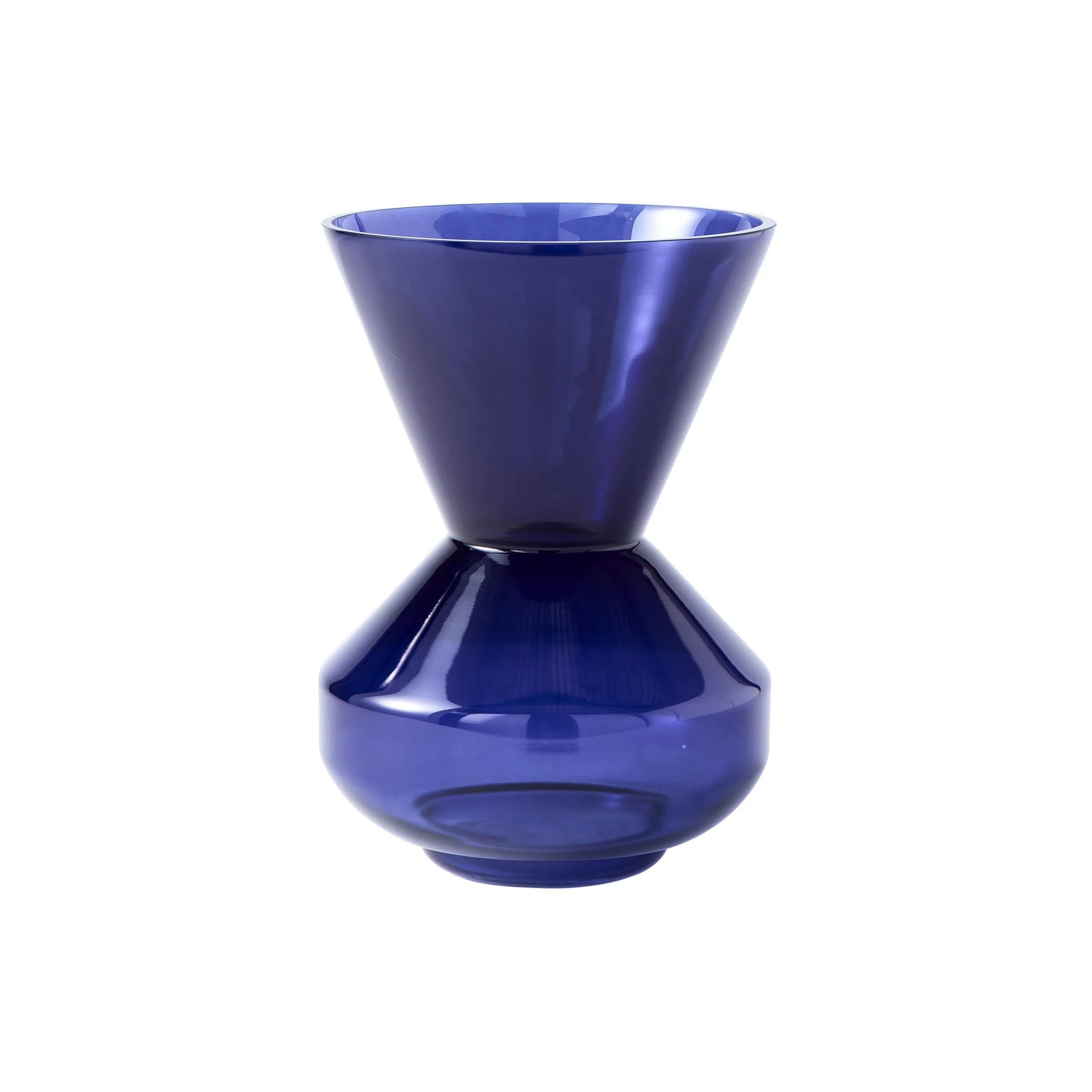 Vase verre Bleu THICK NECK