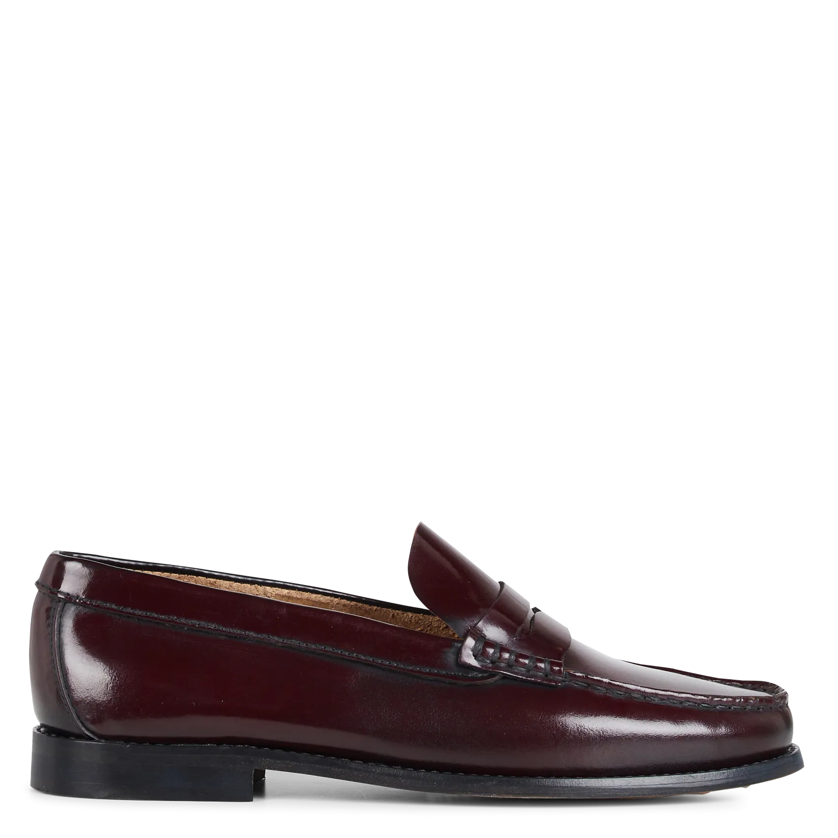 Mocassins en cuir glacé Rouge ODELYA