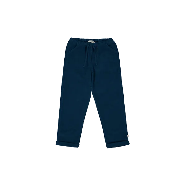Pantalon slim en coton Bleu FILOU