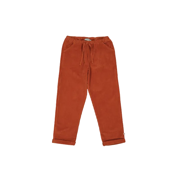 Pantalon slim en coton Orange FILOU