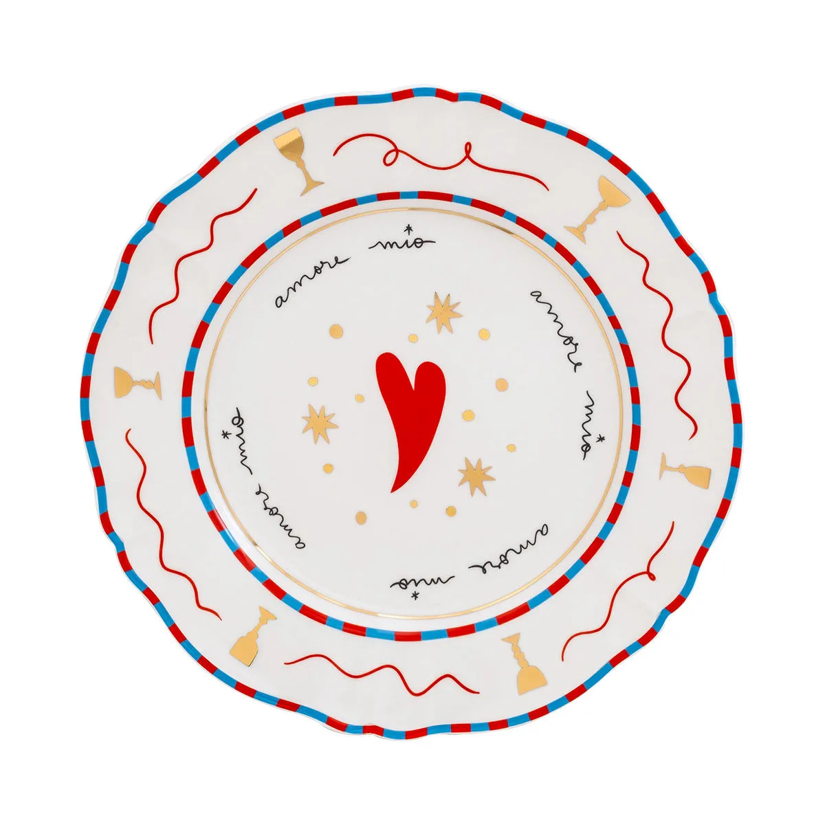 Assiette céramique Bleu