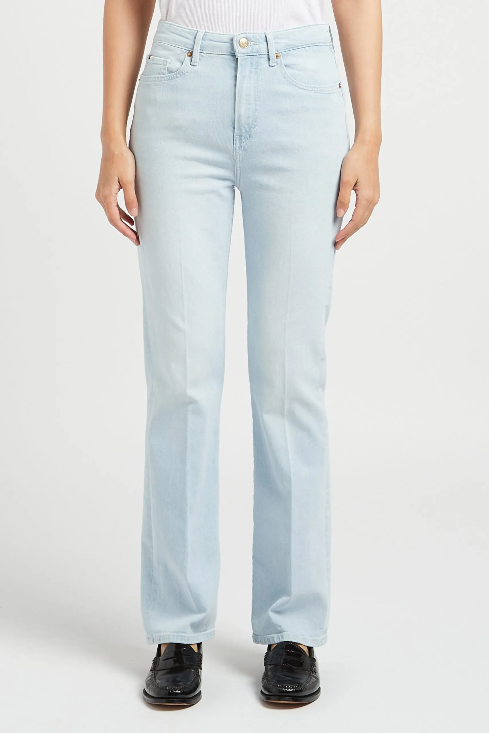 Jean boot-cut en coton Jean Délavé