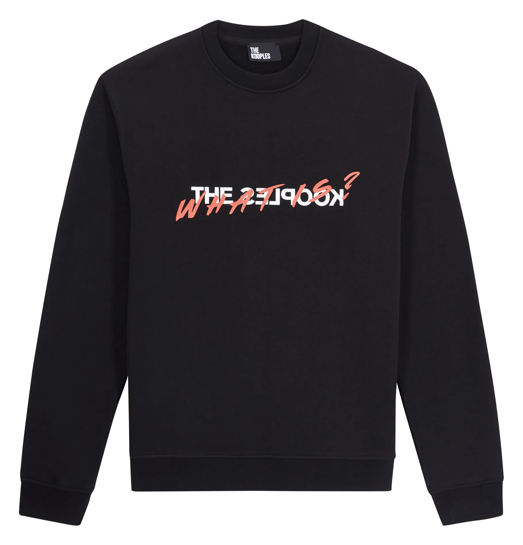 Sweat col rond en coton Noir