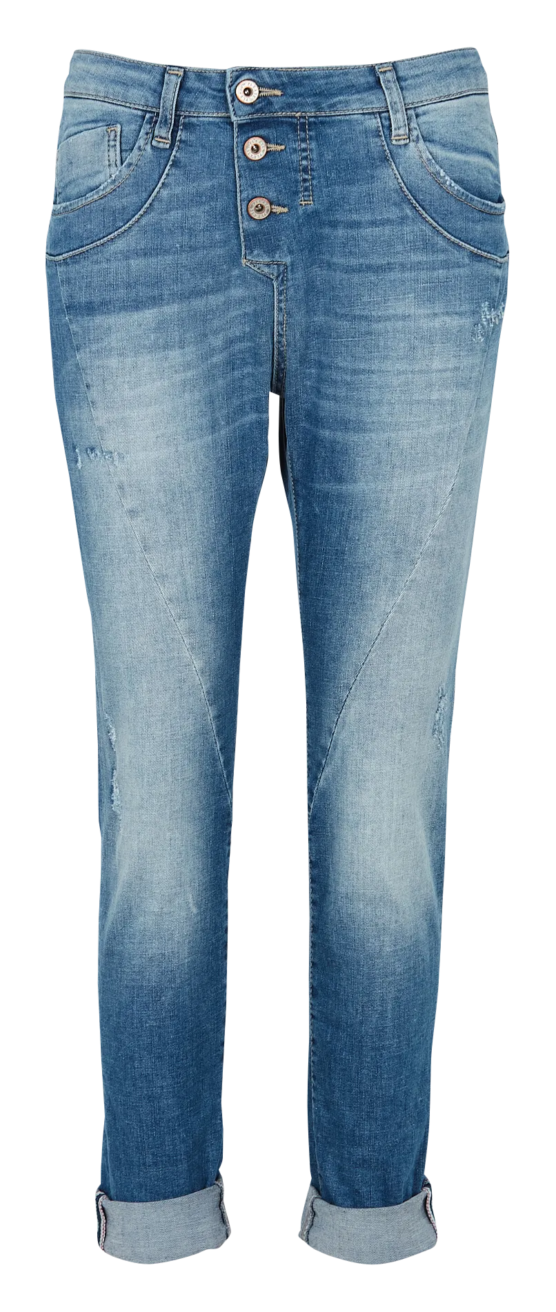 Jean cropped taille haute Bleu