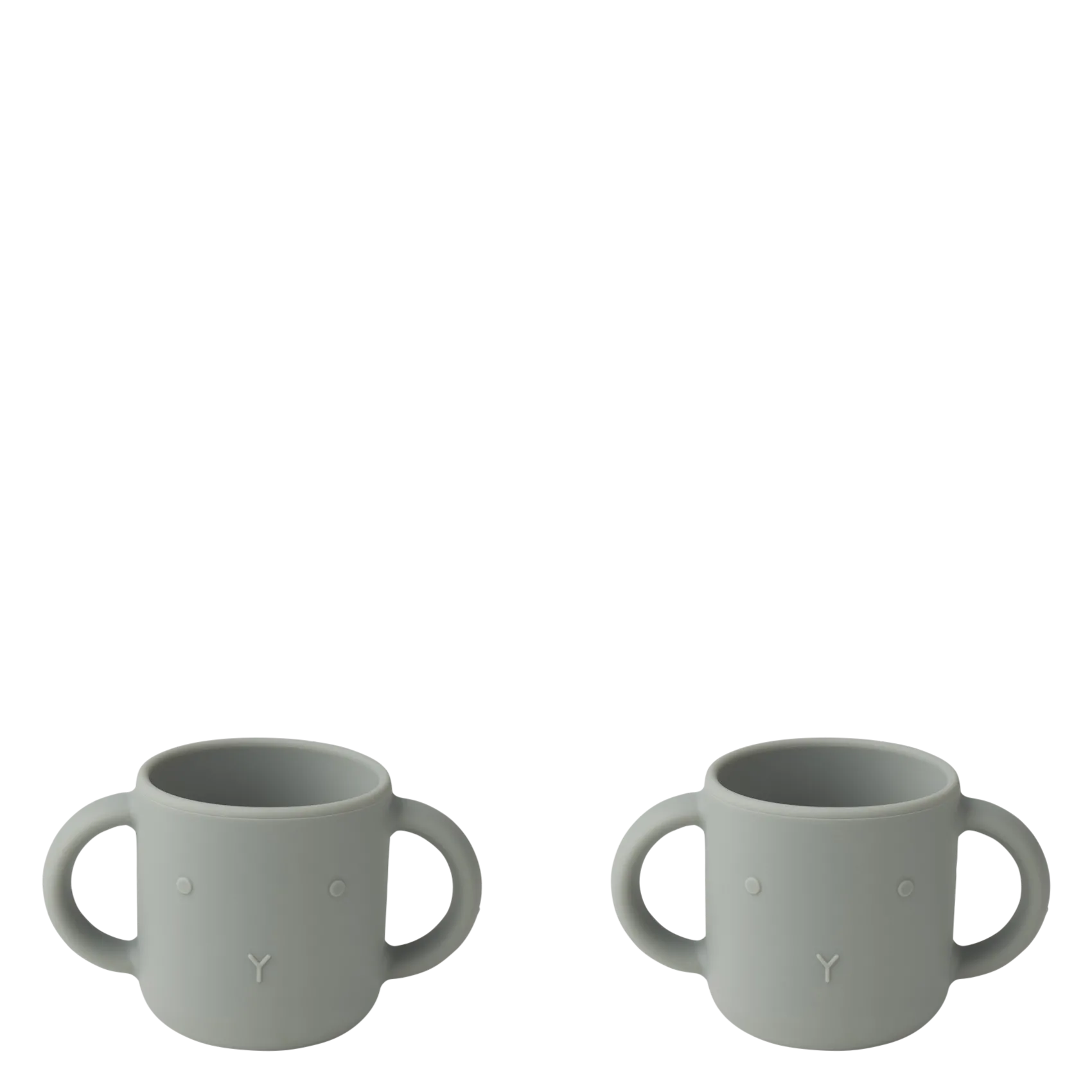 Duo de tasses relief moustache de chat Bleu GENE