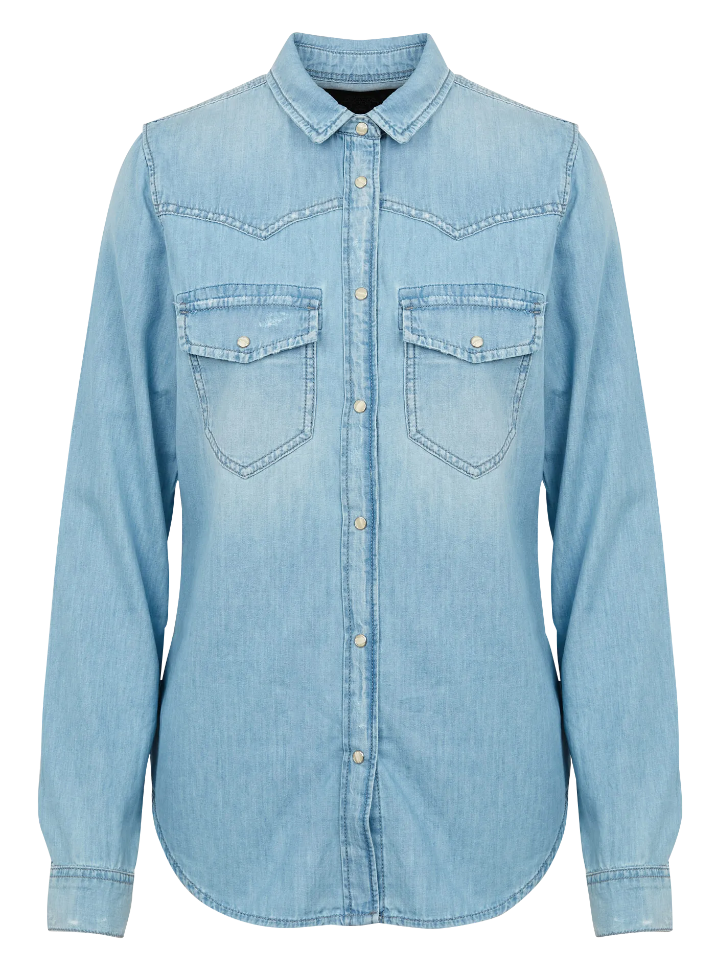 Chemise jean col classique Bleu JUANITA