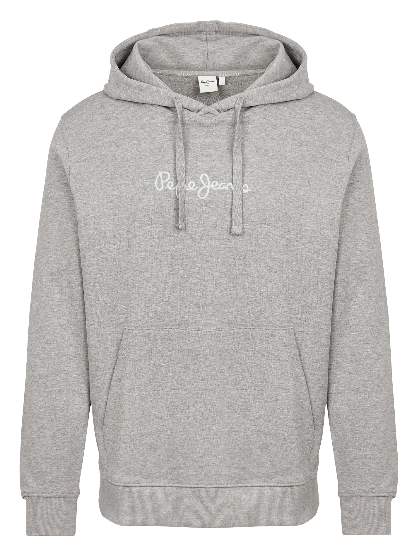 Sweat à capuche oversize en coton chiné Gris JOE