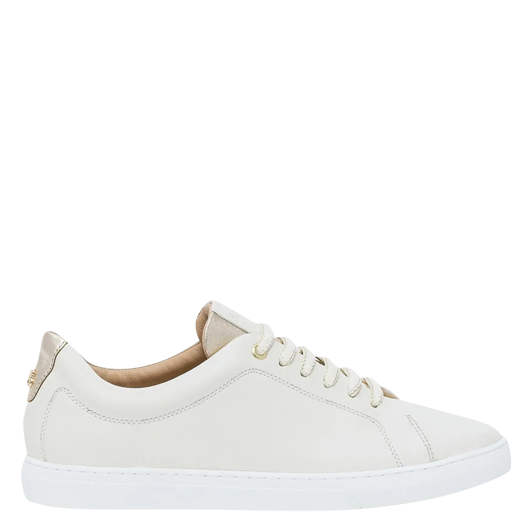 Baskets basses en cuir lisse Beige LOUISY