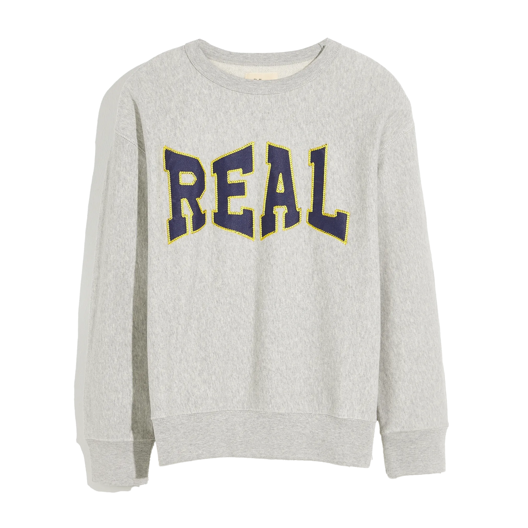 Sweat droit col rond en coton bio Gris FAGO