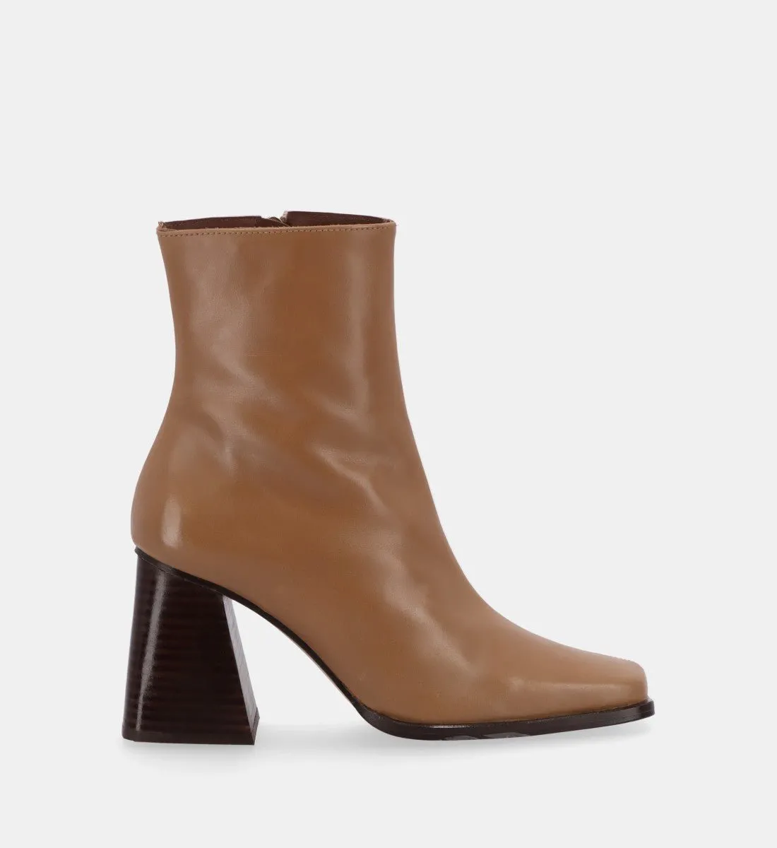 Bottines à talon en cuir Marron SOUTH
