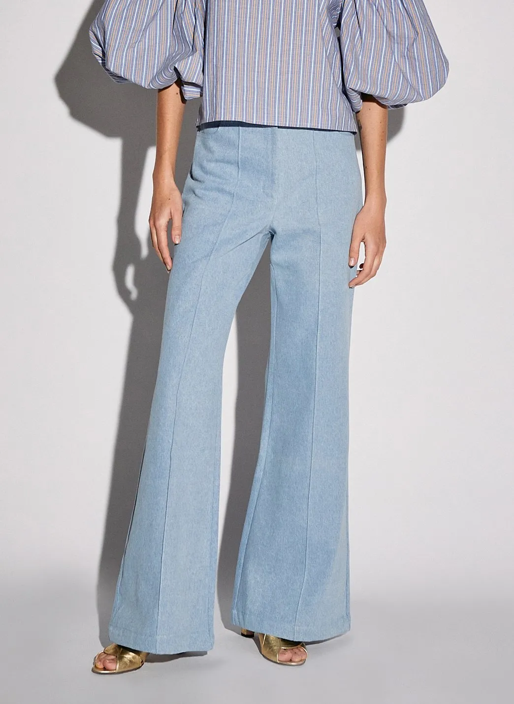 Jean patte d'eph en coton Bleu ELVIS