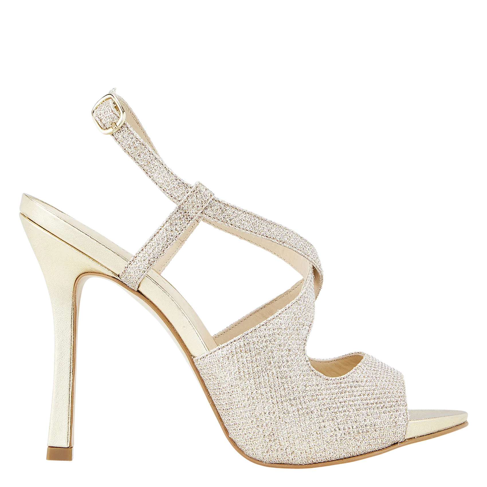 Sandales hautes à brides croisées Doré OLEANE