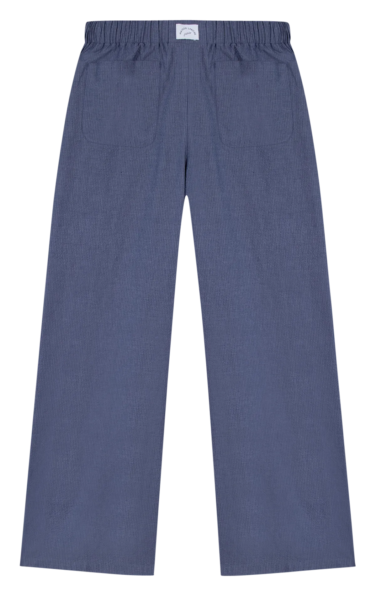 Pantalon large taille haute en coton Bleu OUDIN NB
