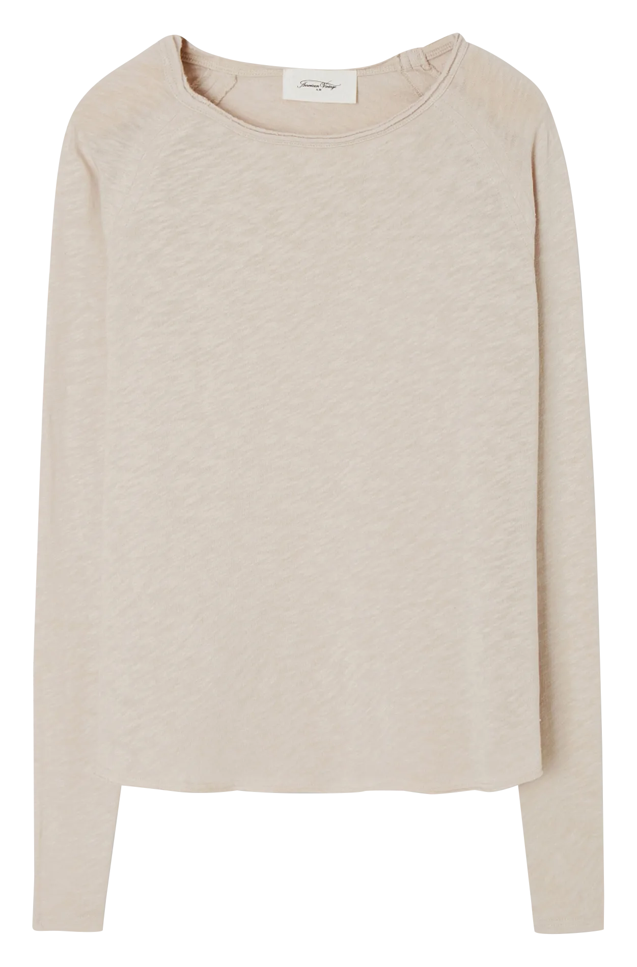 Tee-shirt à col bateau en coton Beige SONOMA
