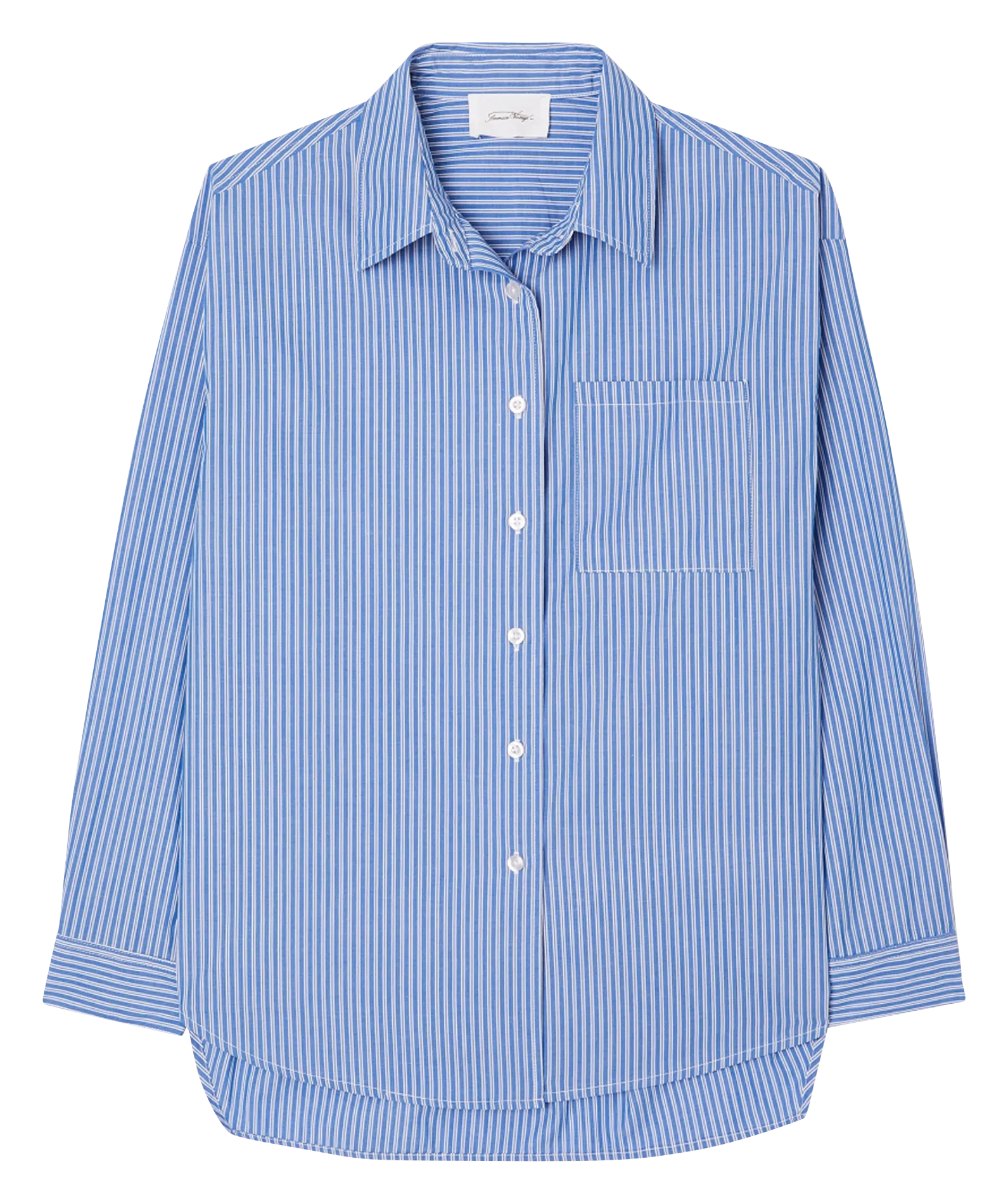 Chemise droite rayée en coton Bleu ZATYBAY