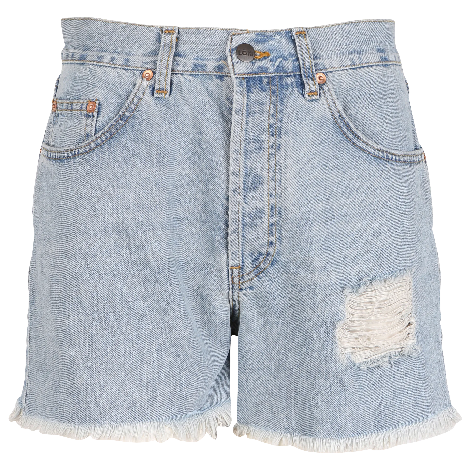 Short droit en coton Bleu MAXWELL