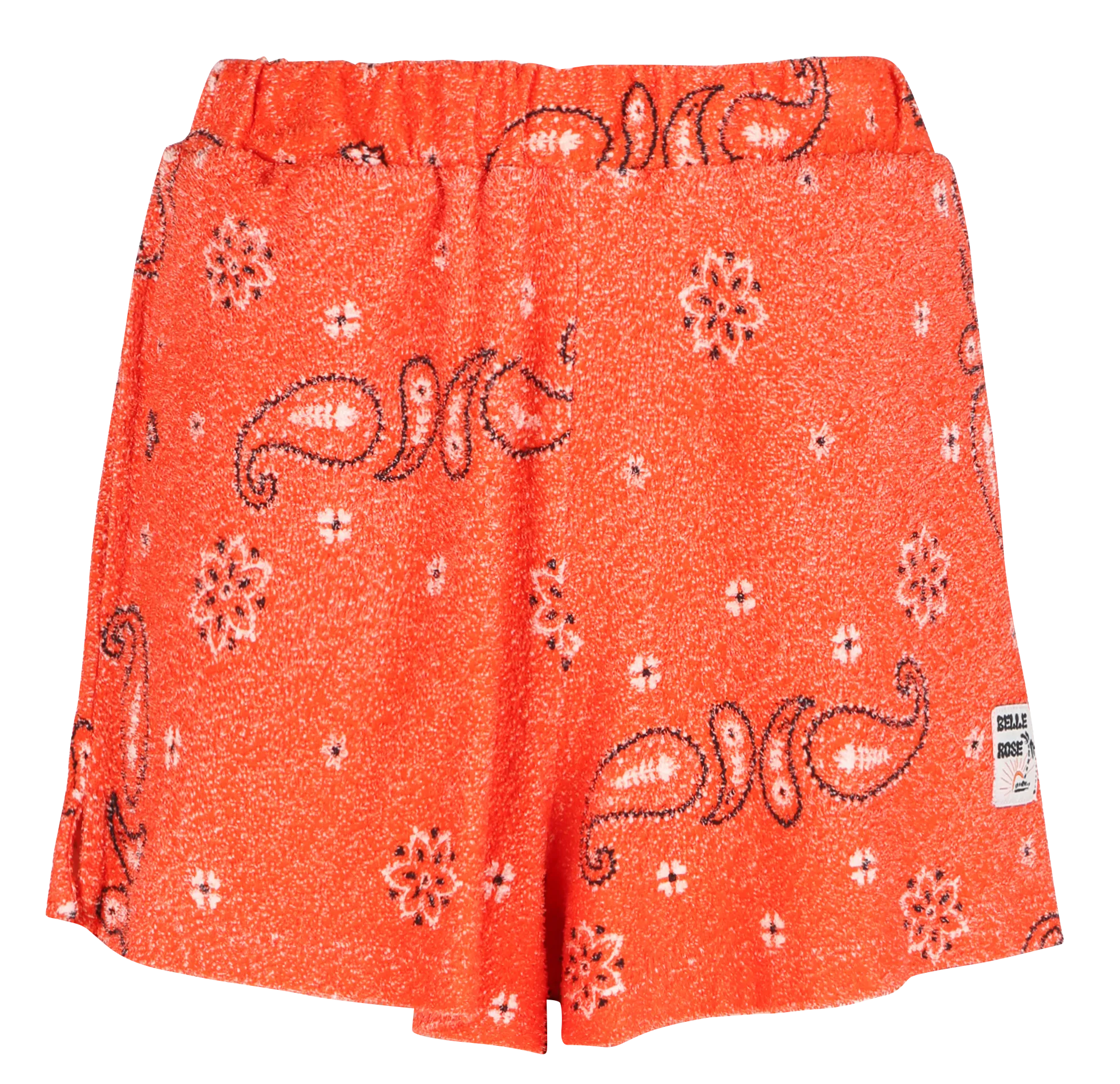 Short imprimé aspect éponge en coton bio Gris MIKEY