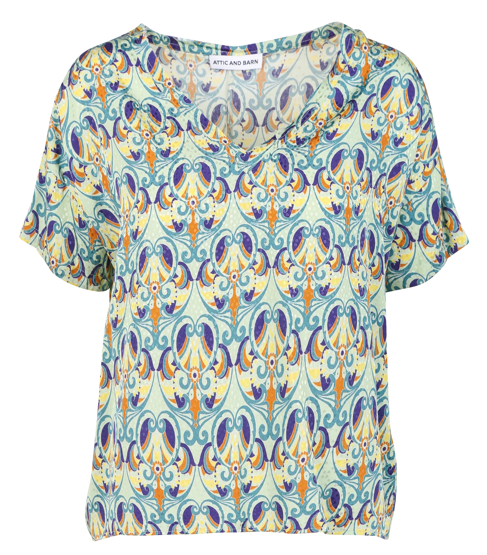 Tee-shirt ample imprimé en jacquard Vert OSMANTO