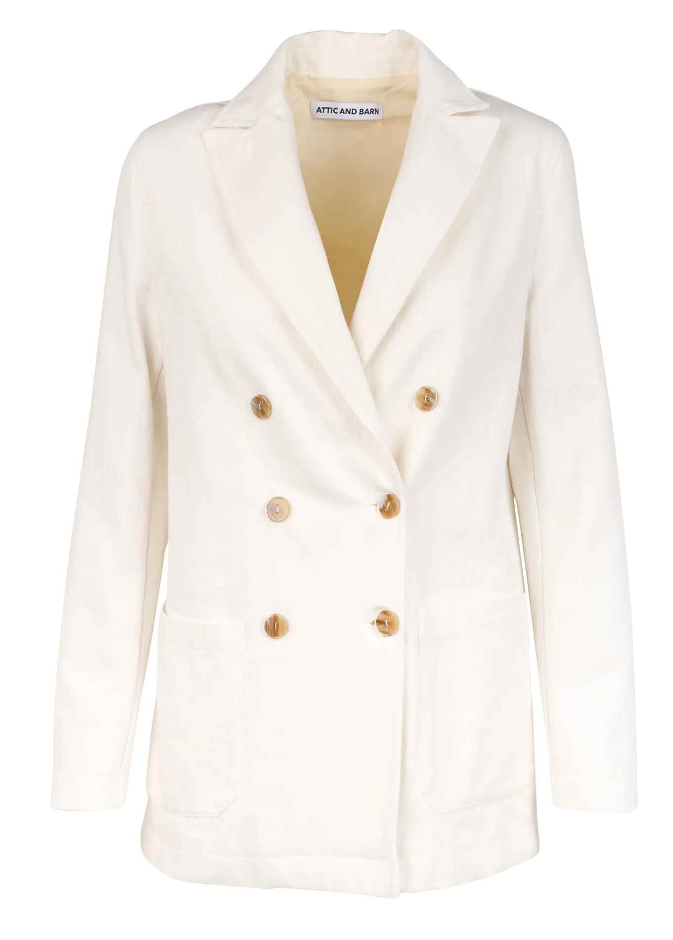 Veste col tailleur effet jean Beige ESTILO