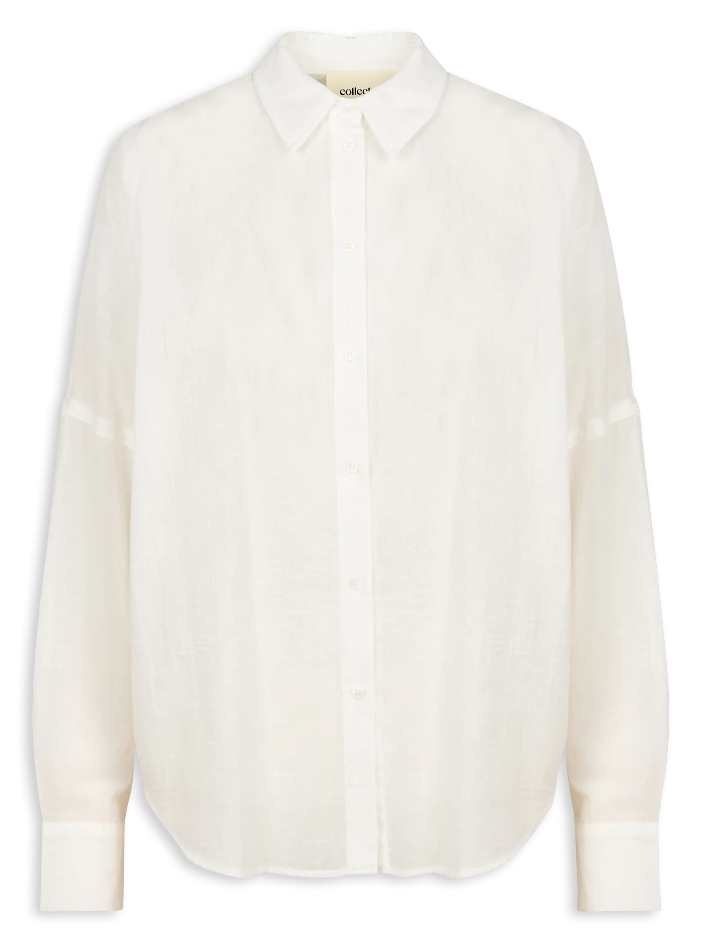 Blouse ample col v en coton Beige BONNIE