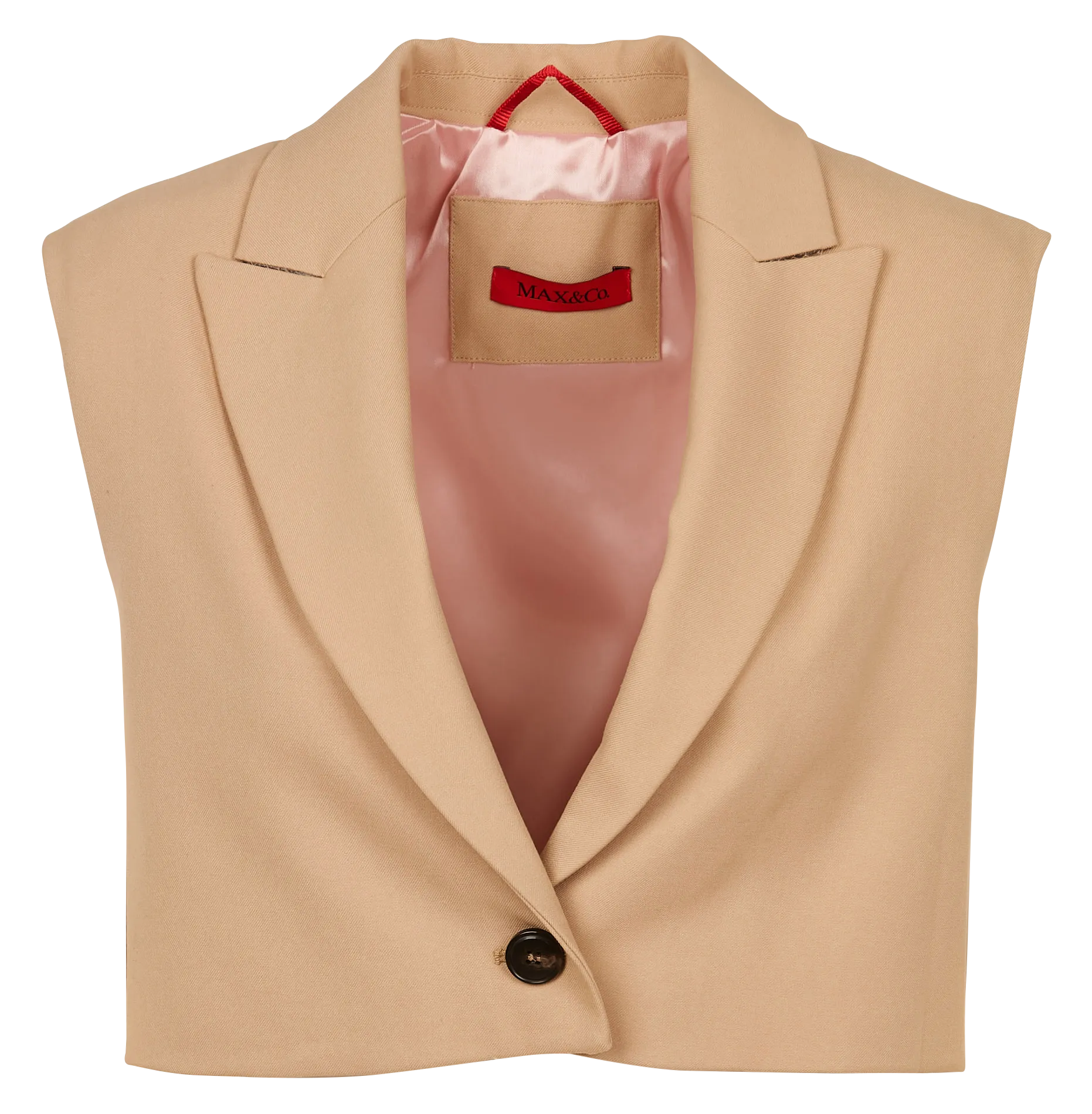 Veste courte droite à col tailleur Beige SIBARI