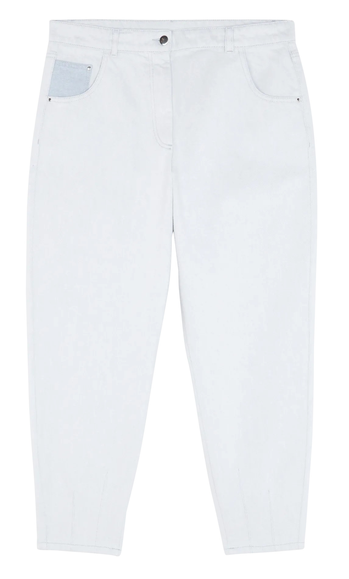 Jean carotte plissé au bas en coton Bleu RANCH