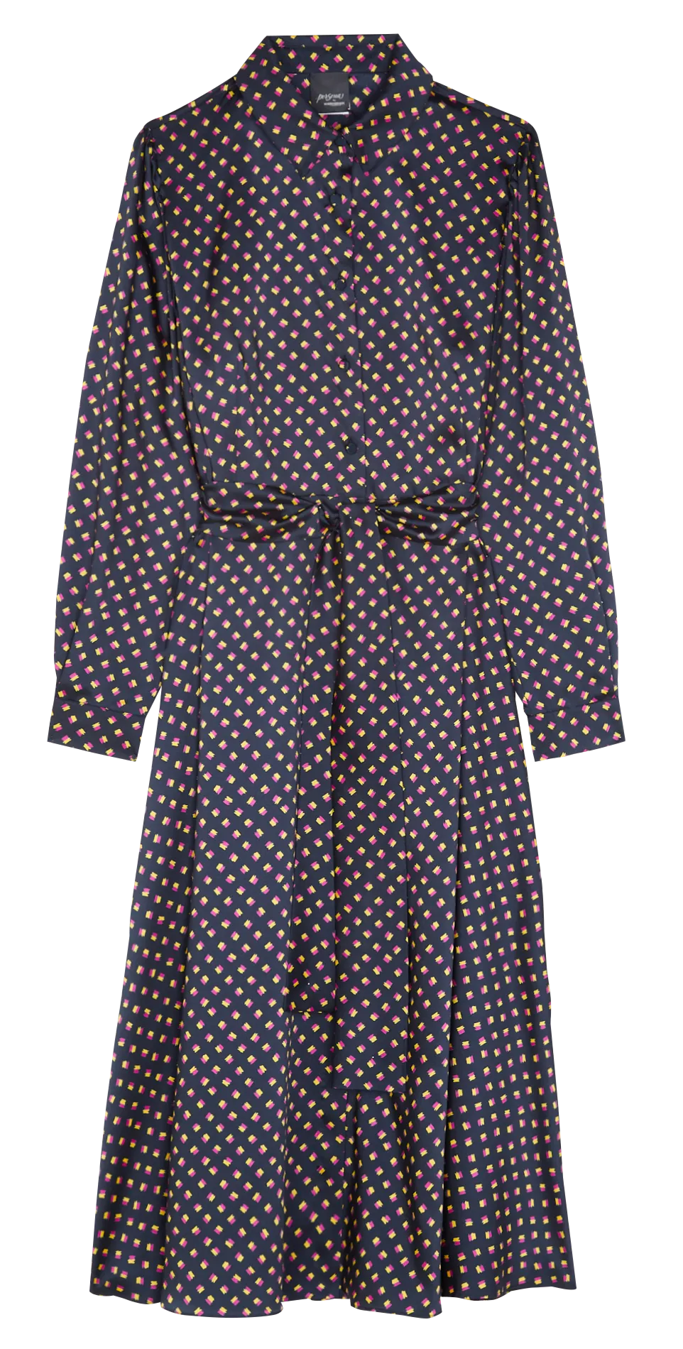 Robe longue col classique Bleu SORRISO