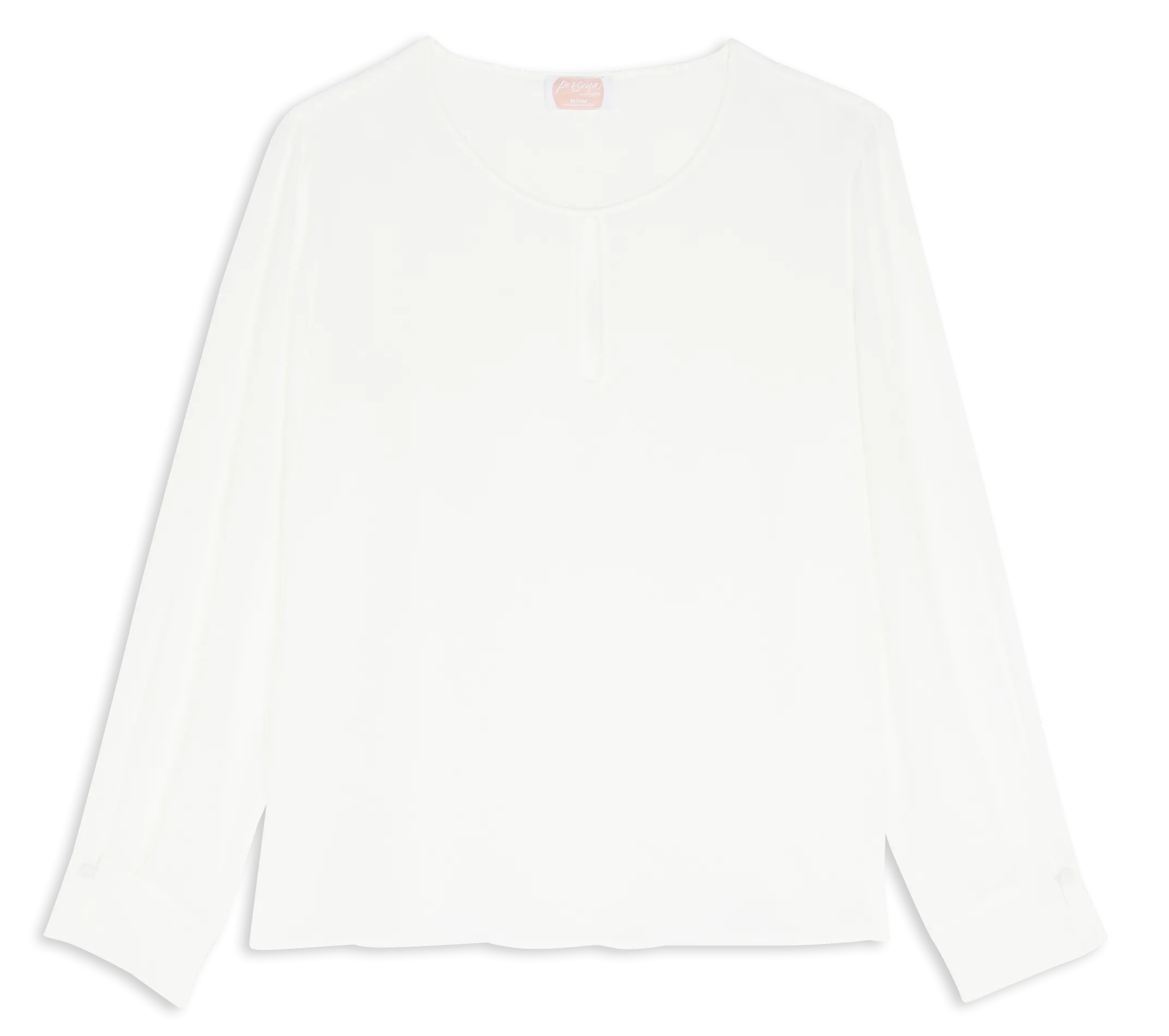 Blouse drioite à encolure ronde Blanc LEGA