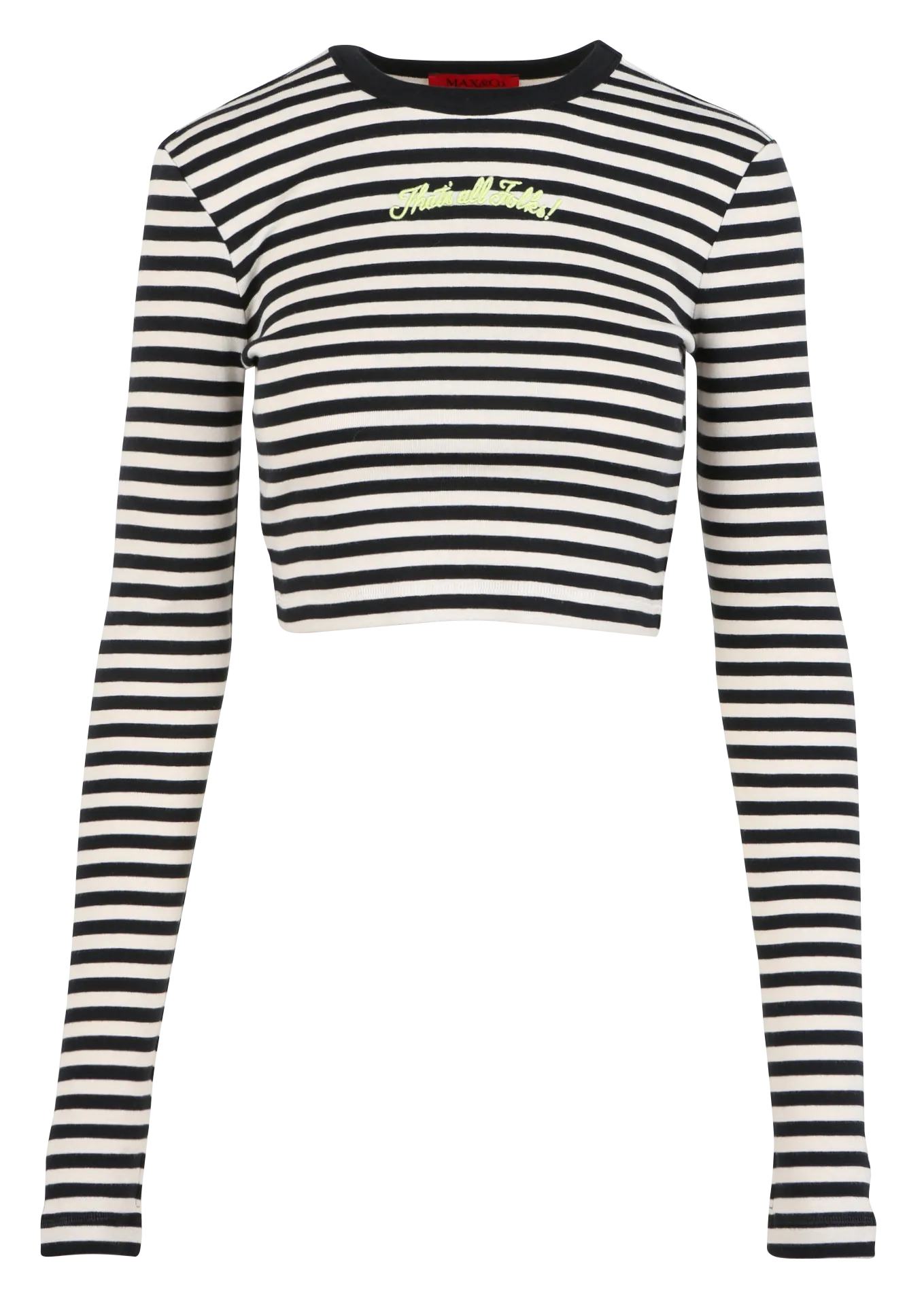 Tee-shirt court rayé en coton MAX&CO. x LOONEY TOONS Noir SHIRLEY