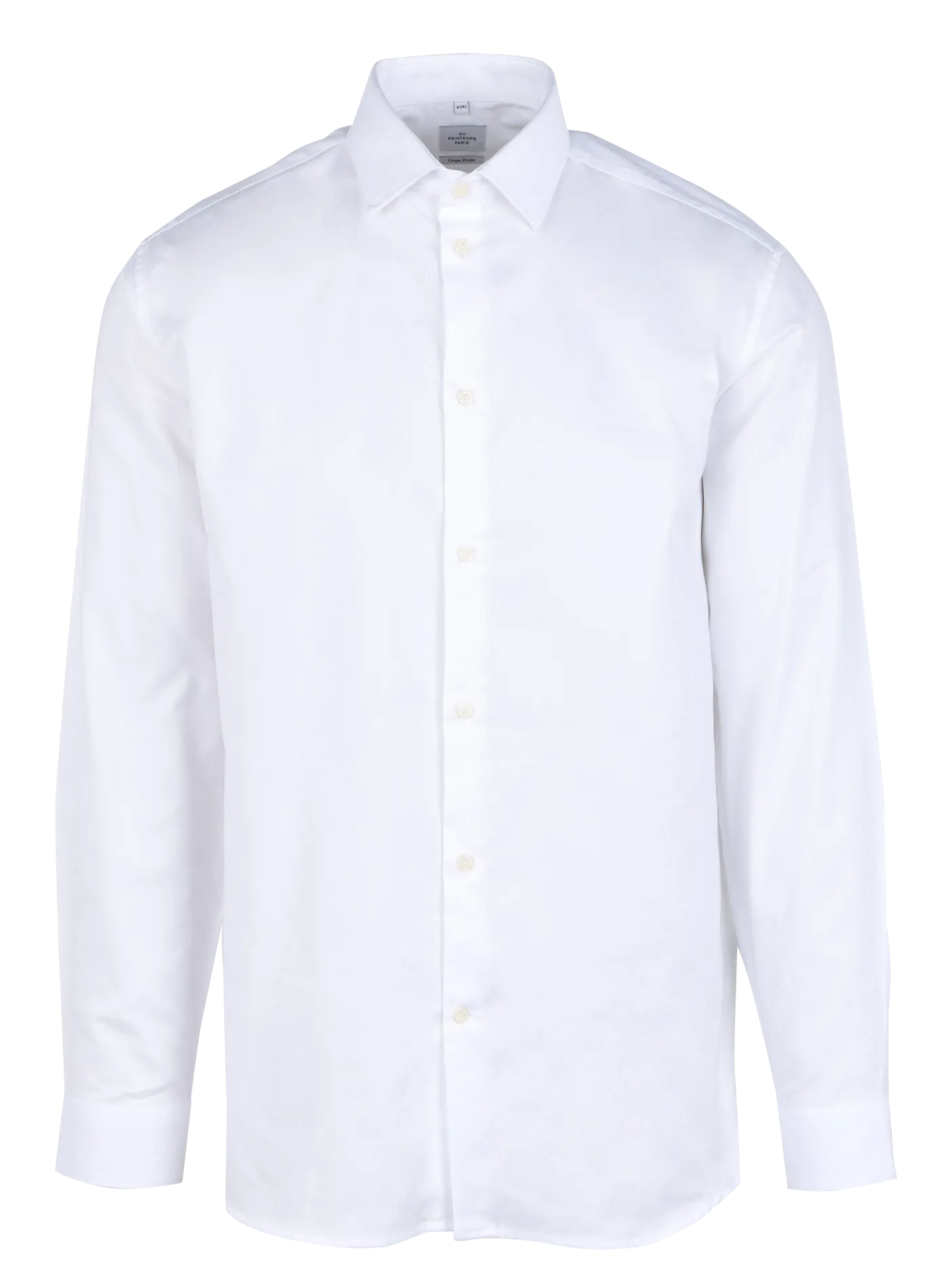 Chemise droite col classique en coton Blanc KUGAN