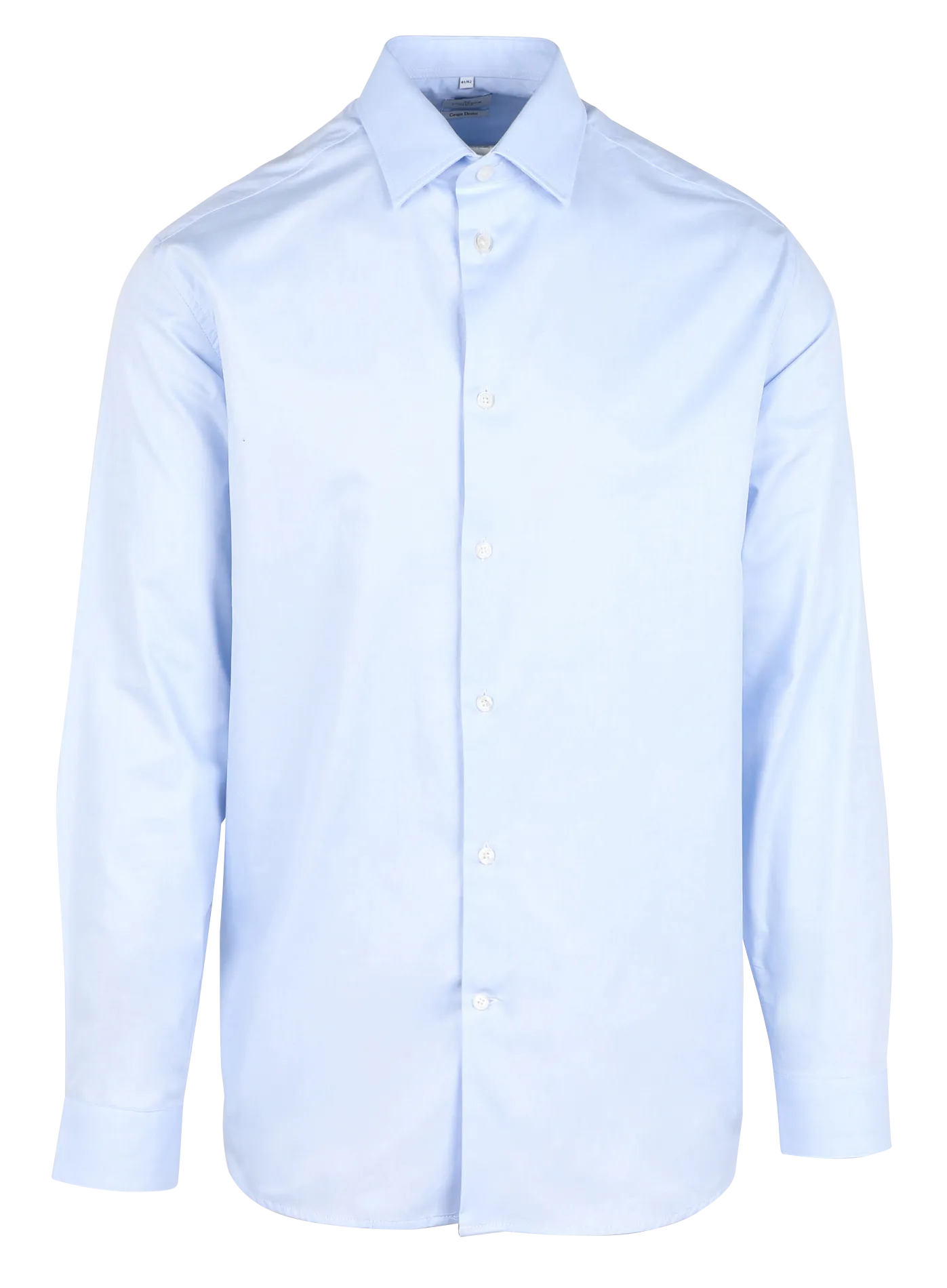 Chemise droite col classique en coton Bleu LAAVE