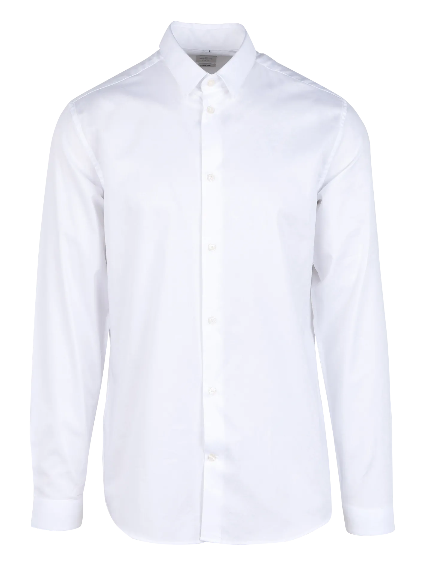 Chemise col classique slim-fit en coton Blanc LAAVE