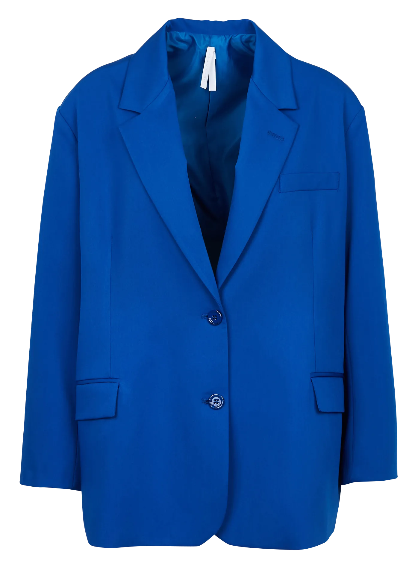Blazer oversize col tailleur fendu au dos Bleu