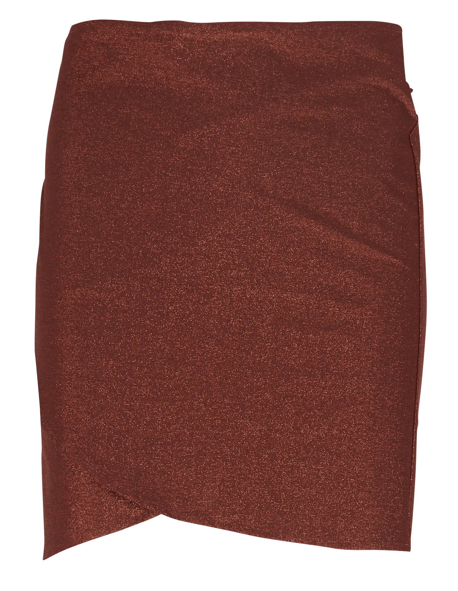 Jupe courte taille basse à fils métallisés avec liens Doré STAN