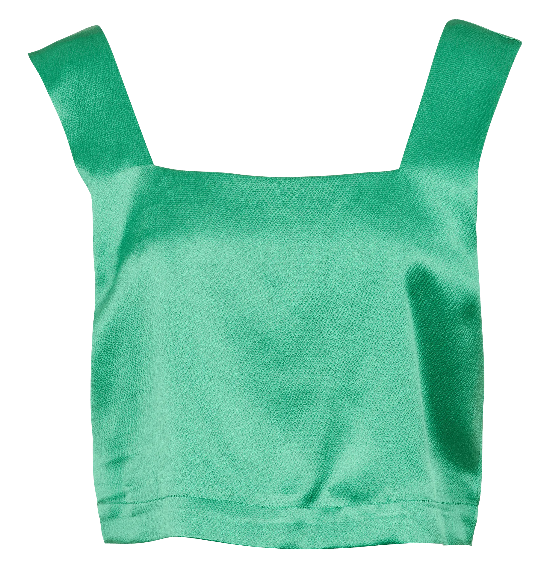 Top à bretelles en soie Vert TEXAS