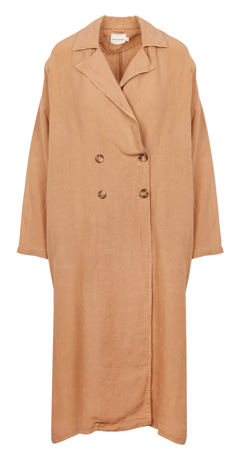 Trench long en lin Marron LONG BEACH