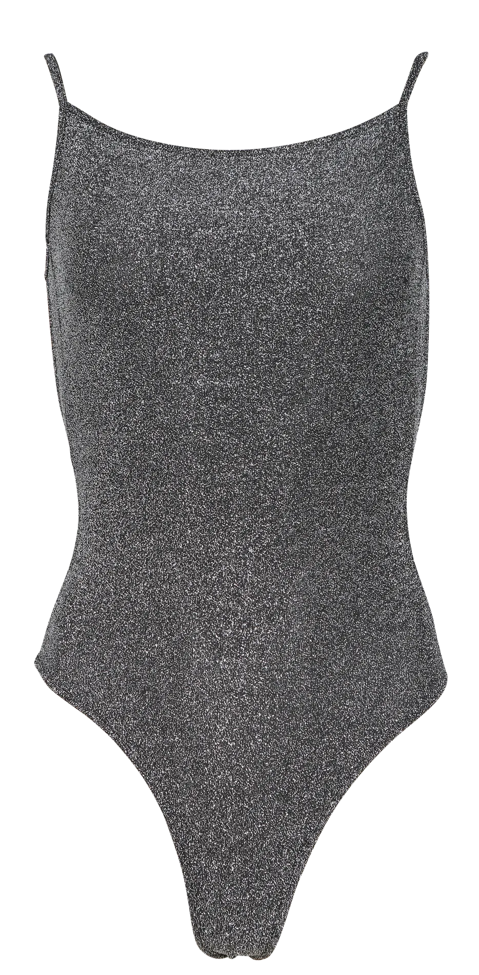 Body à encolure ronde à paillettes Argent DANY